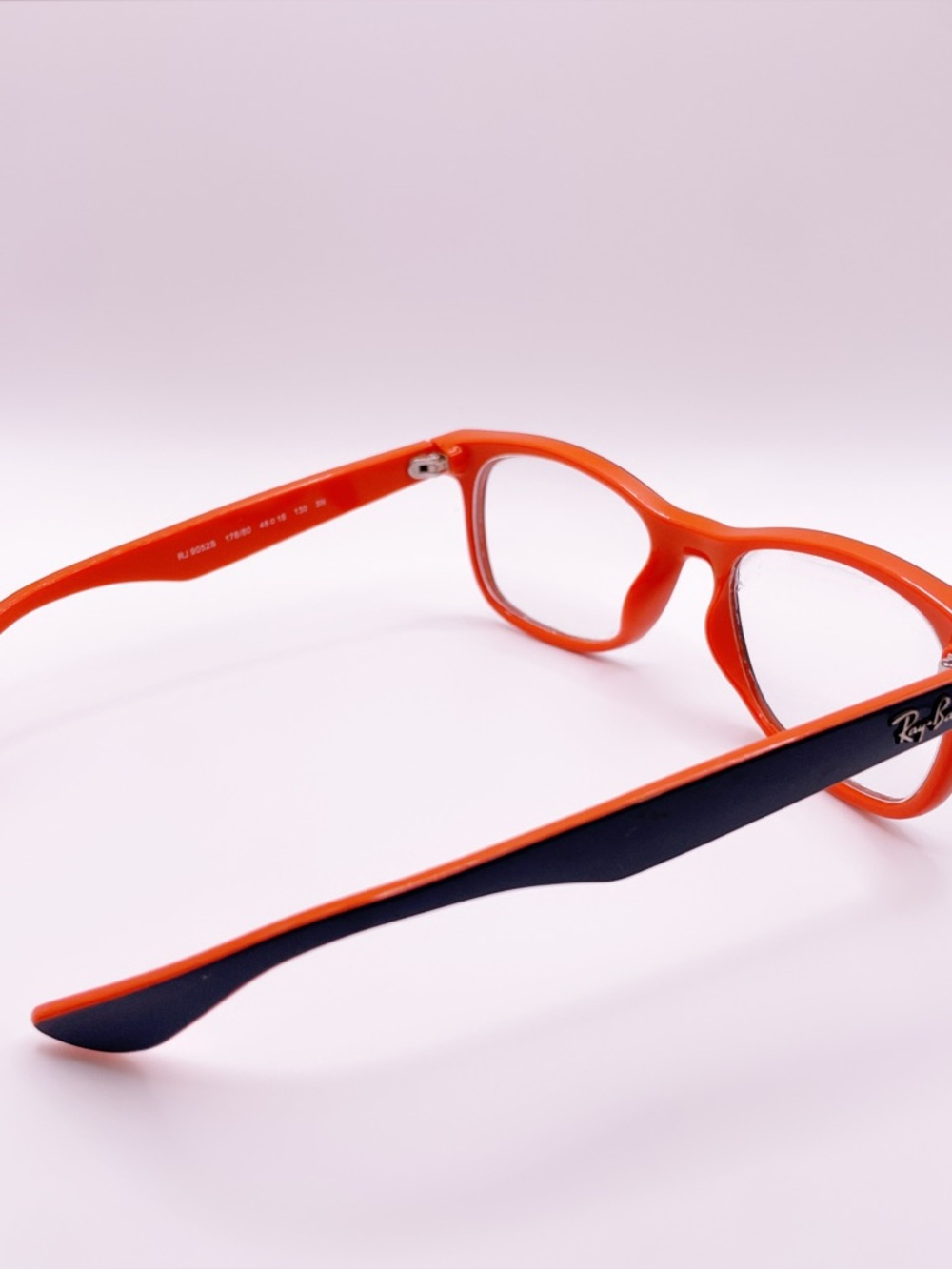 Ray-Ban Two-Tone Rectangular Glasses - Orange & Black - Picture 6 of 7